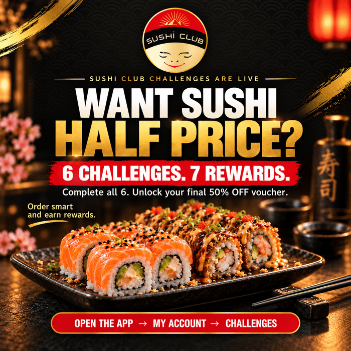 Want Sushi at Half Price? Your Sushi Club Challenge Starts Here!