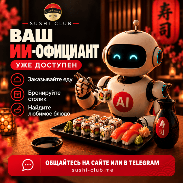 Знакомьтесь: ваш ИИ-официант в Sushi Club